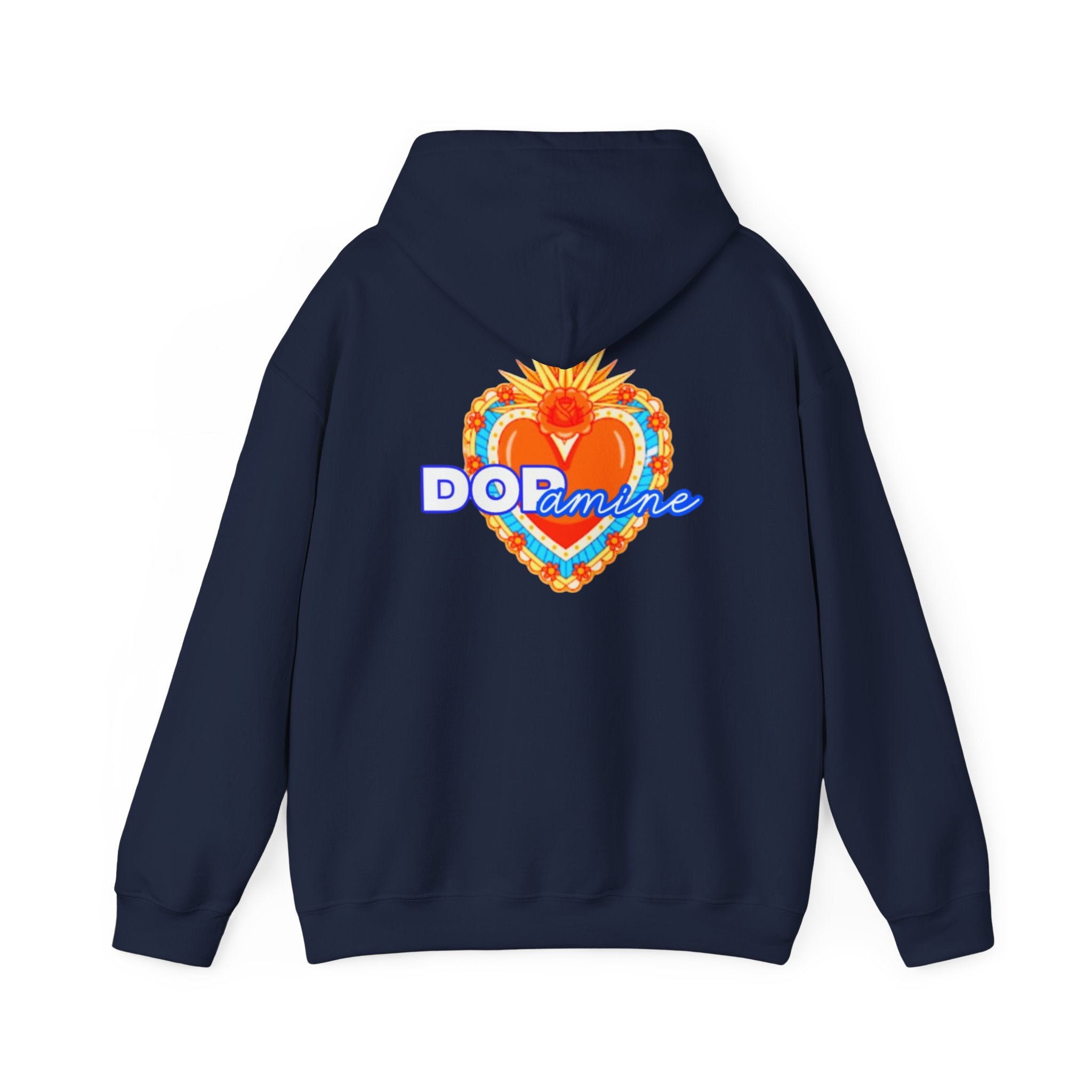 Dopamine Heart Hoodie — Retro Floral Graphic Pullover