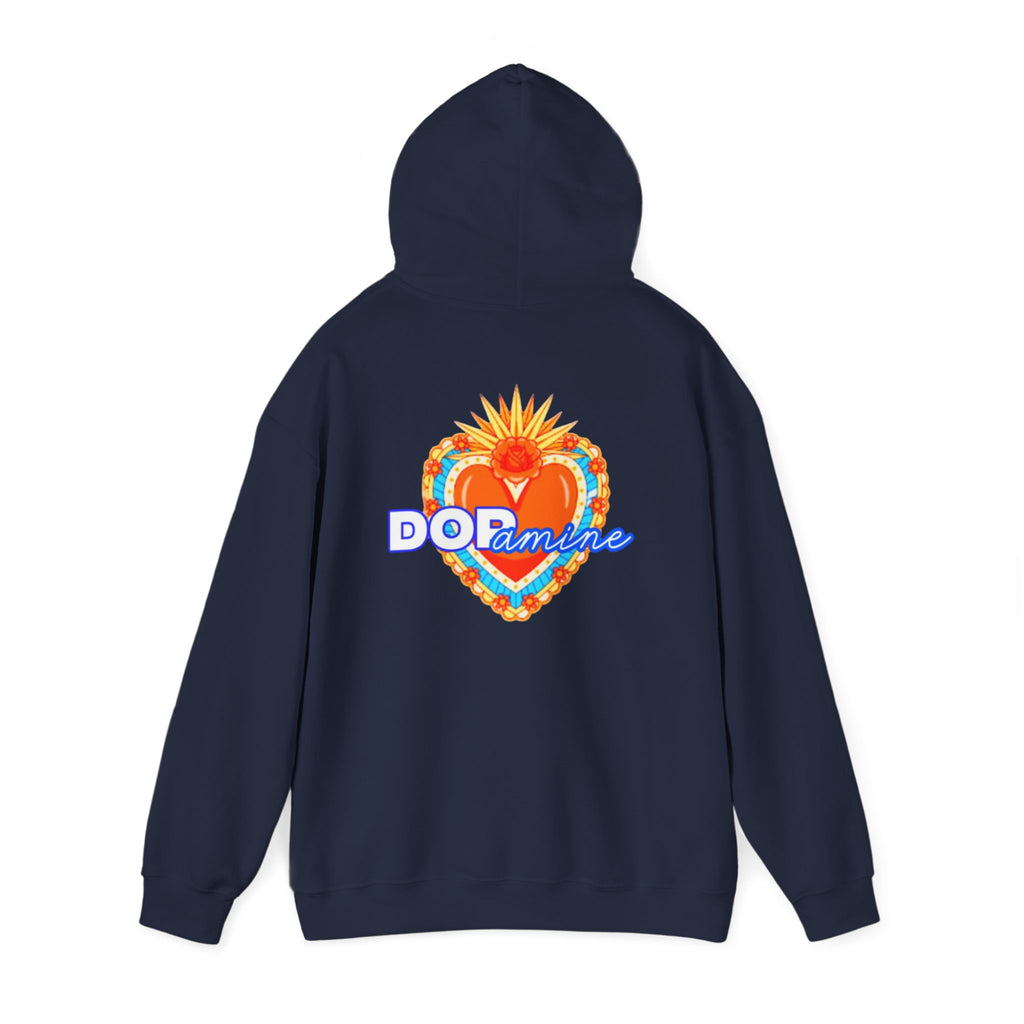 Dopamine Heart Hoodie — Retro Floral Graphic Pullover