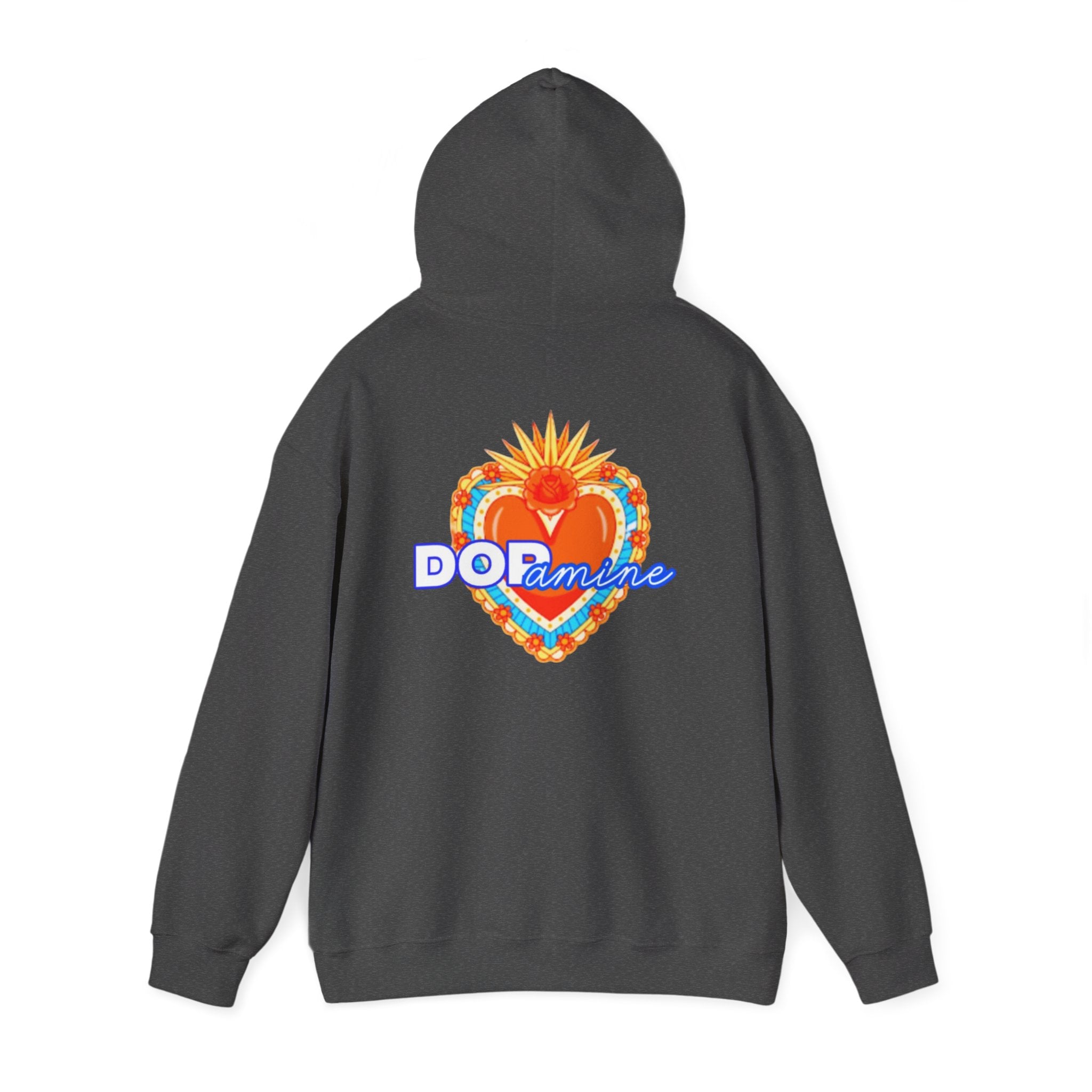 Dopamine Heart Hoodie — Retro Floral Graphic Pullover