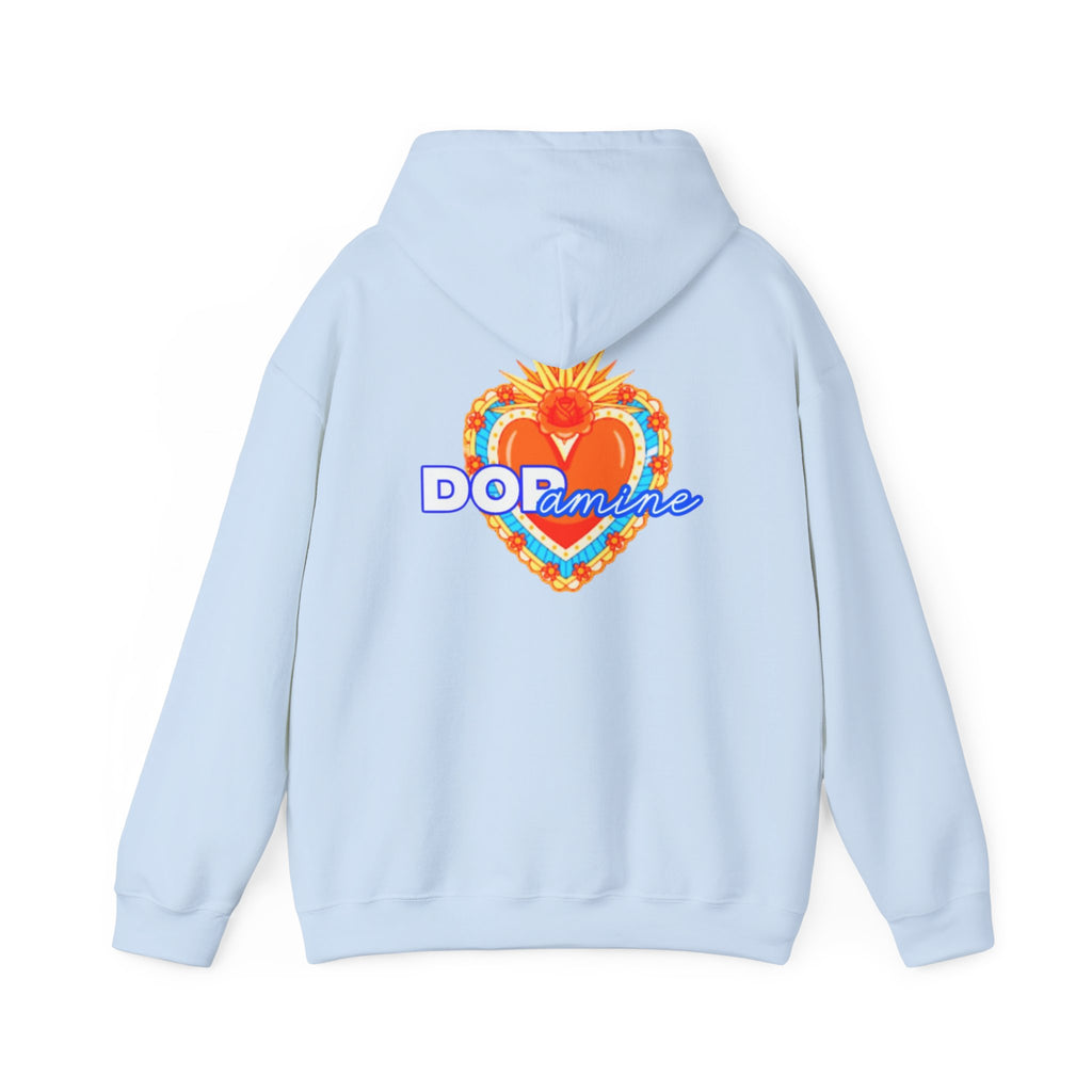 Dopamine Heart Hoodie — Retro Floral Graphic Pullover