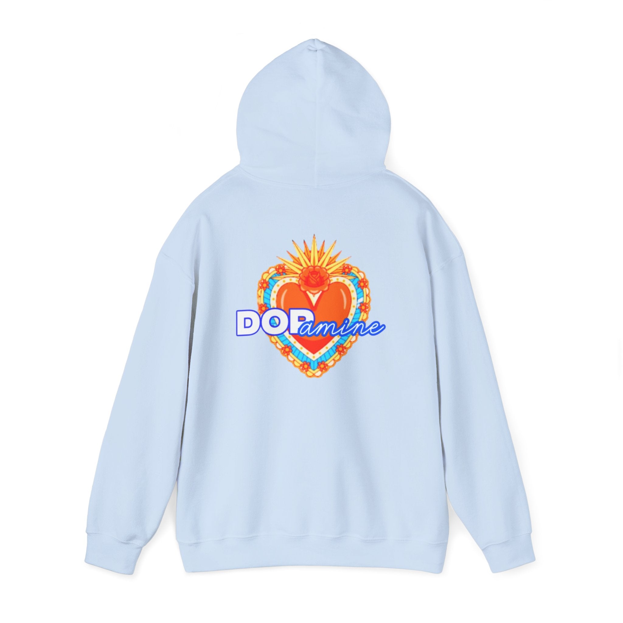 Dopamine Heart Hoodie — Retro Floral Graphic Pullover