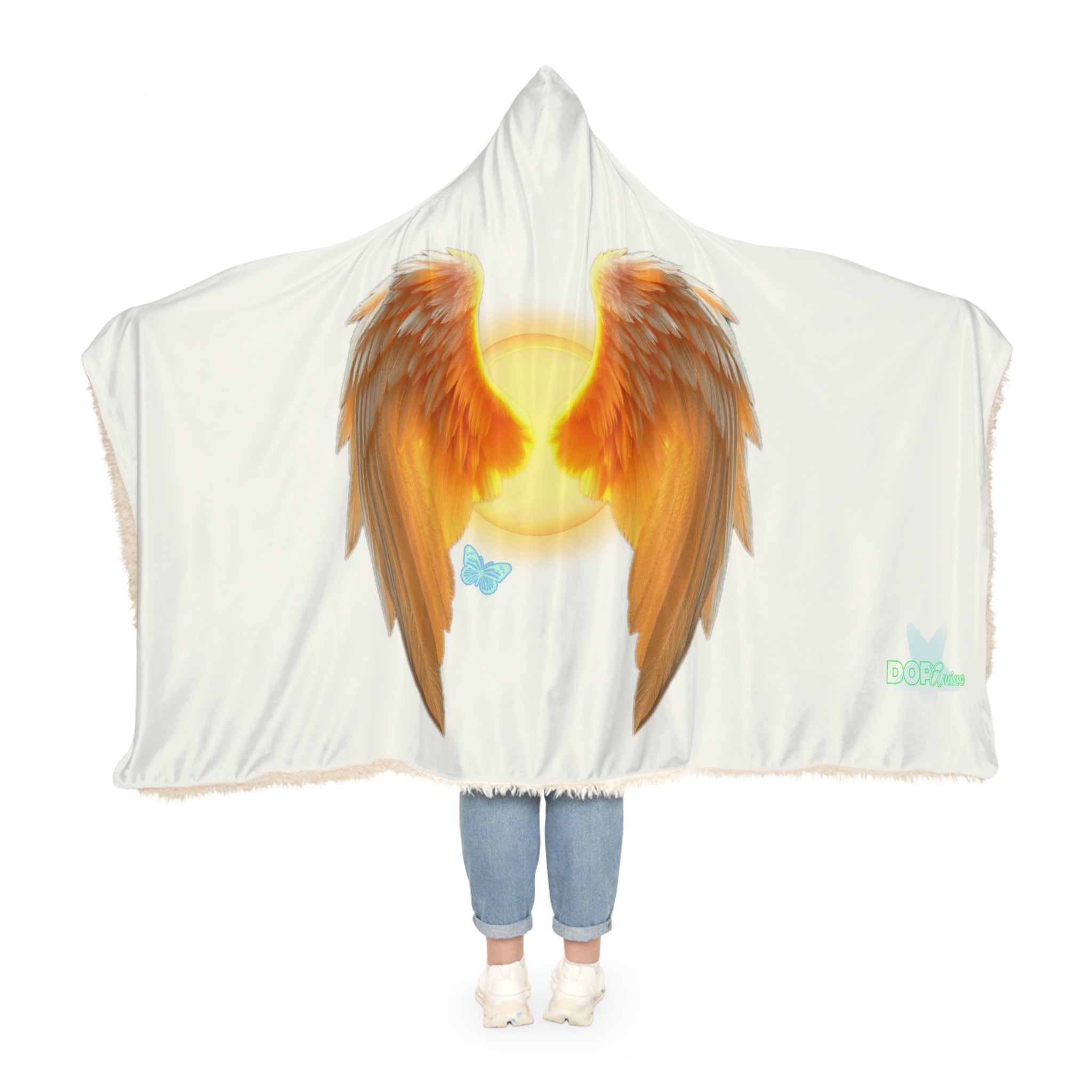 Phoenix-Rising Angel Wings Cozy Throw