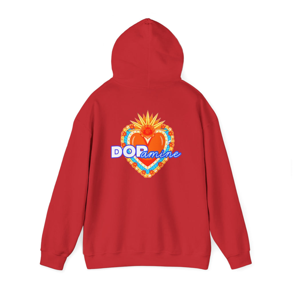 Dopamine Heart Hoodie — Retro Floral Graphic Pullover