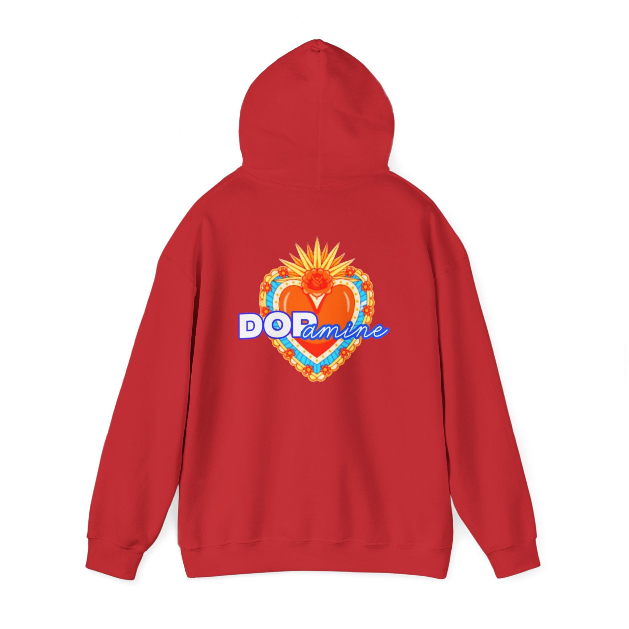 Dopamine Heart Hoodie — Retro Floral Graphic Pullover