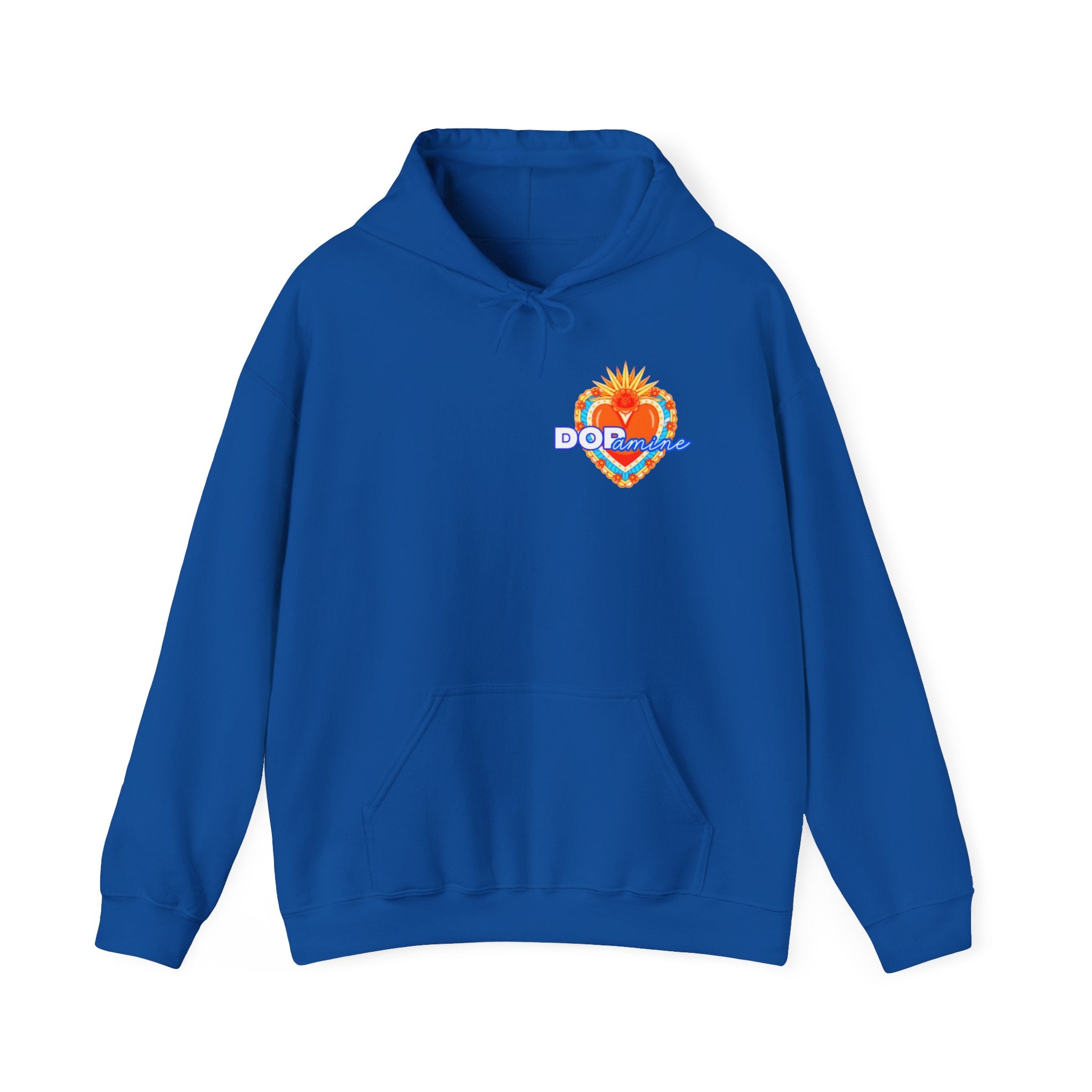 Dopamine Heart Hoodie — Retro Floral Graphic Pullover
