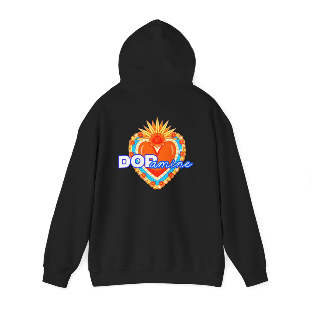 Dopamine Heart Hoodie — Retro Floral Graphic Pullover