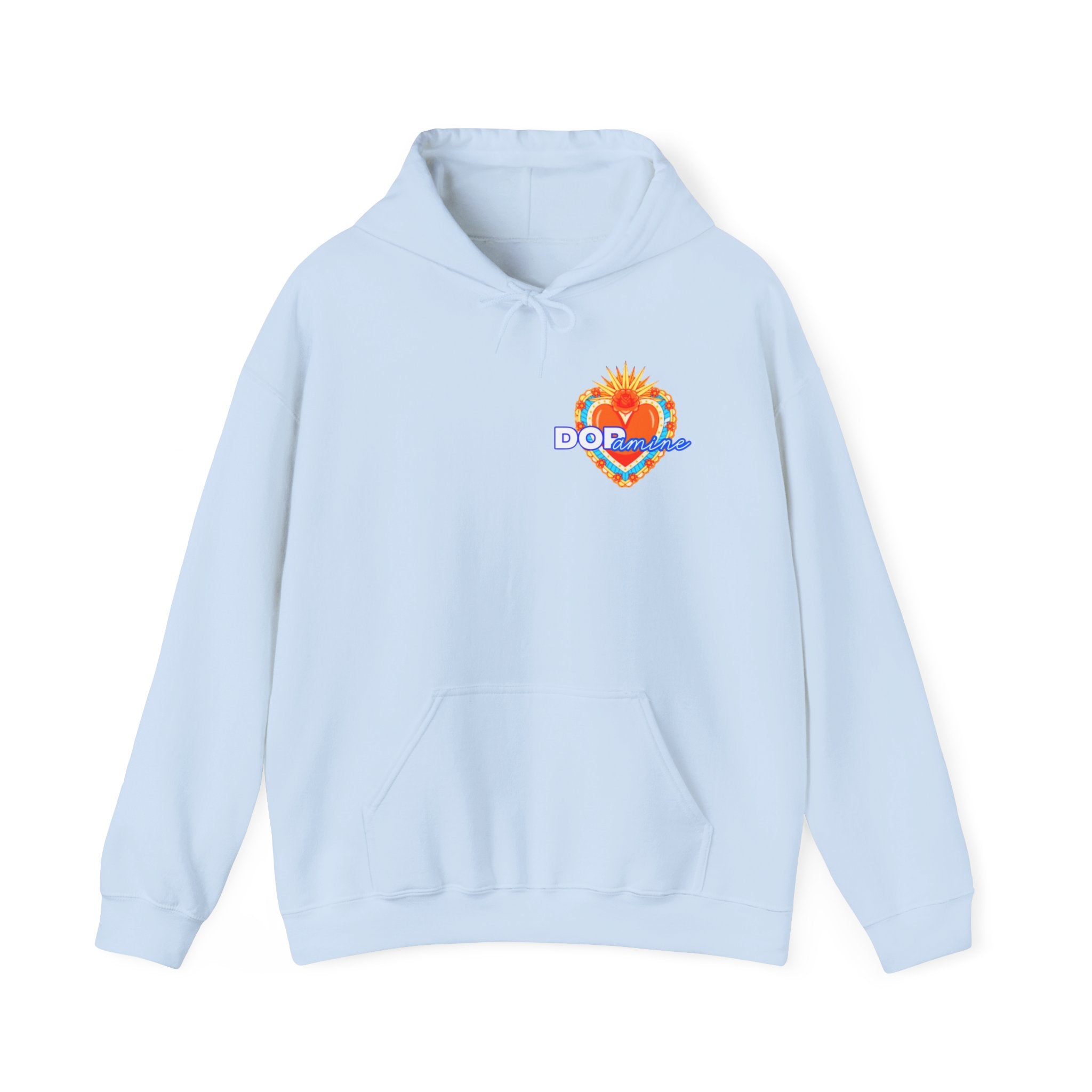 Dopamine Heart Hoodie — Retro Floral Graphic Pullover