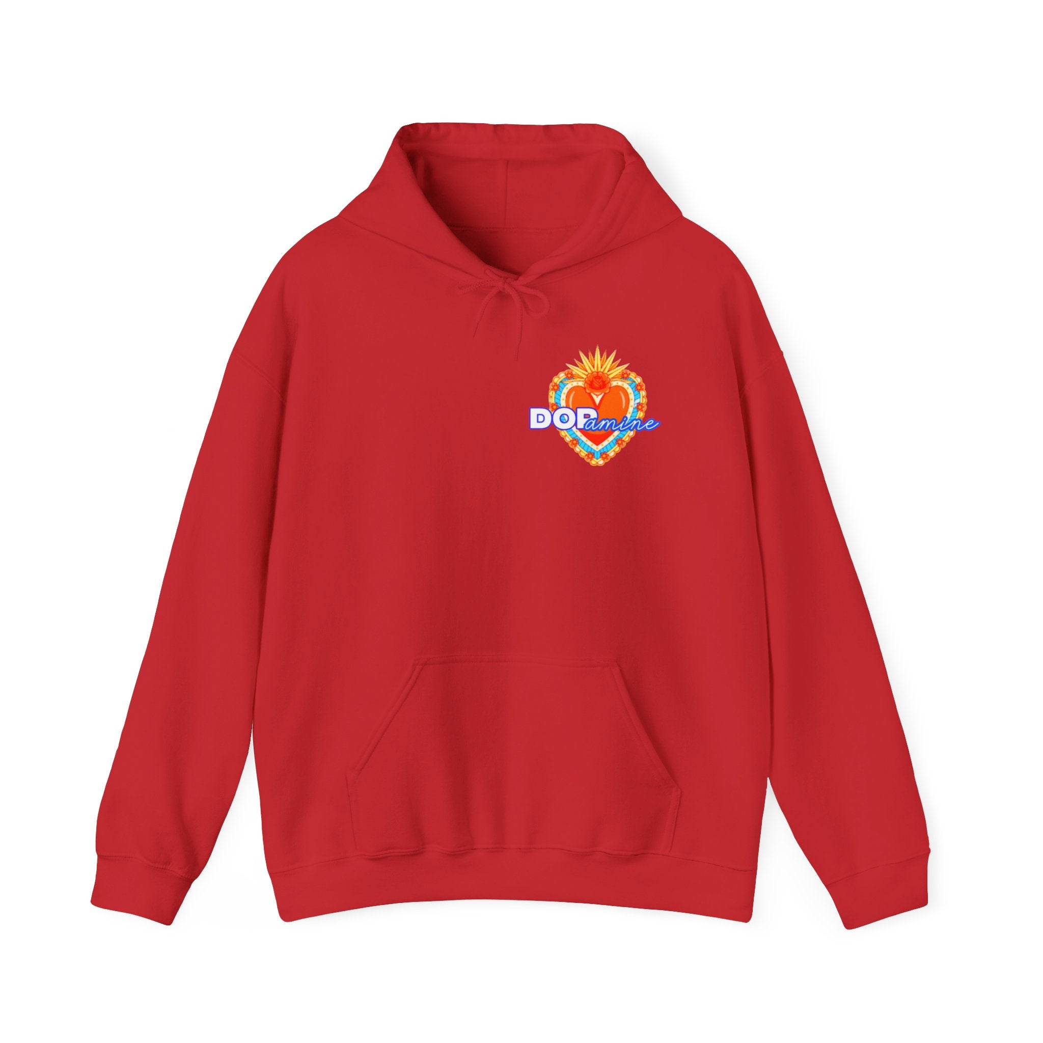Dopamine Heart Hoodie — Retro Floral Graphic Pullover