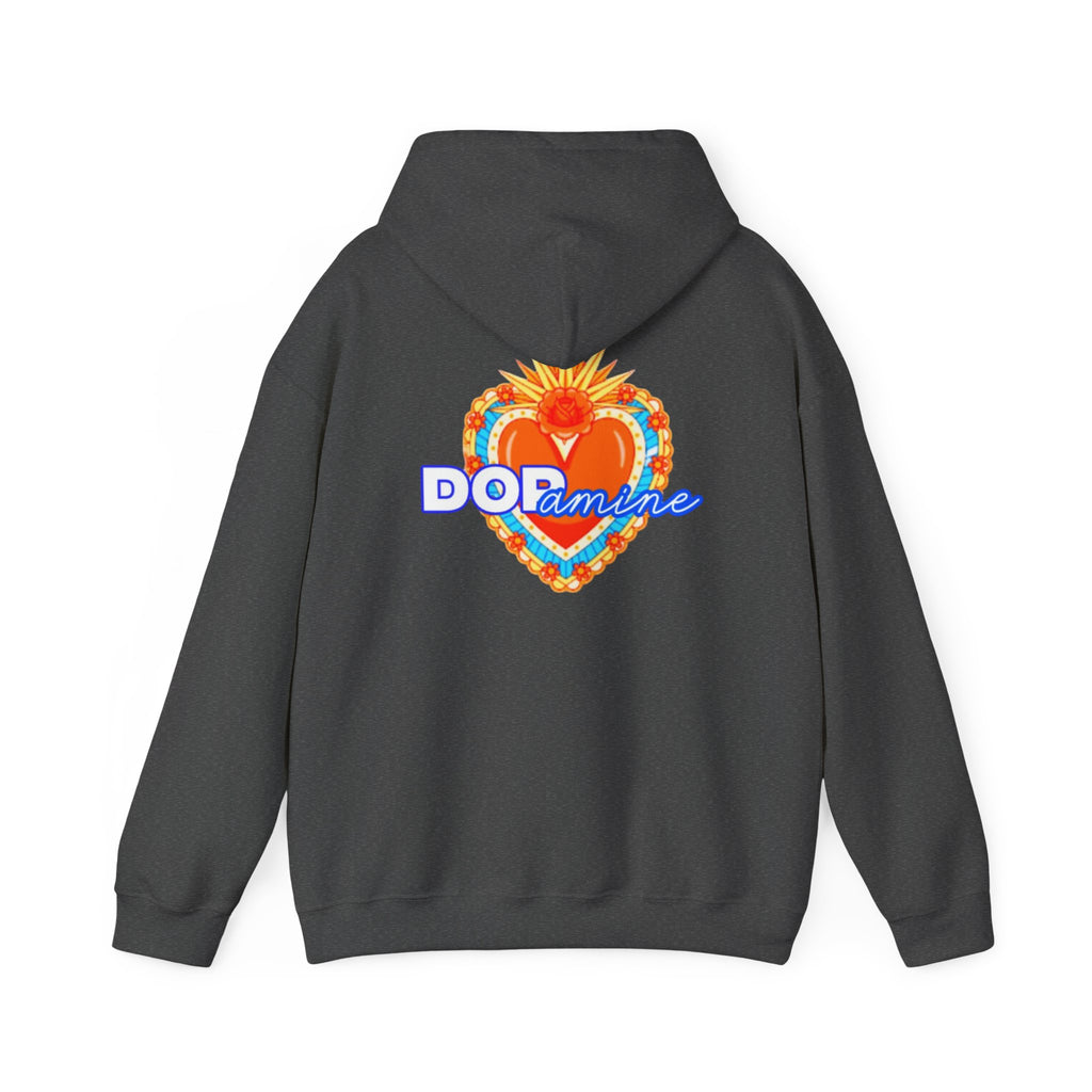 Dopamine Heart Hoodie — Retro Floral Graphic Pullover