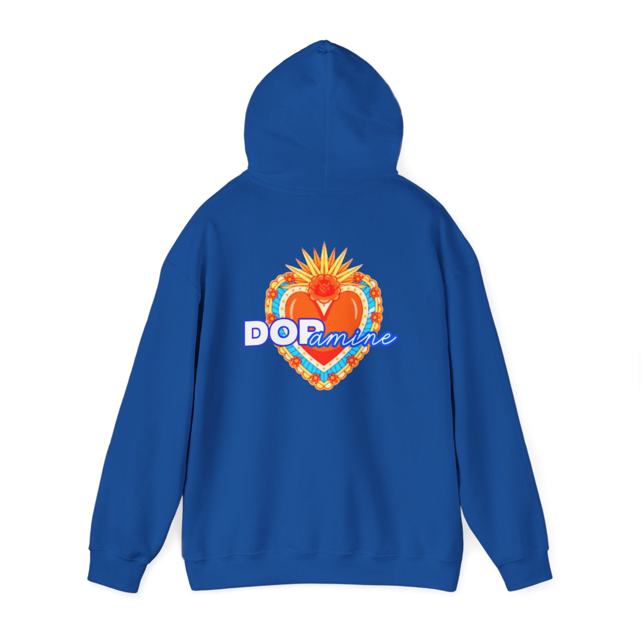 Dopamine Heart Hoodie — Retro Floral Graphic Pullover