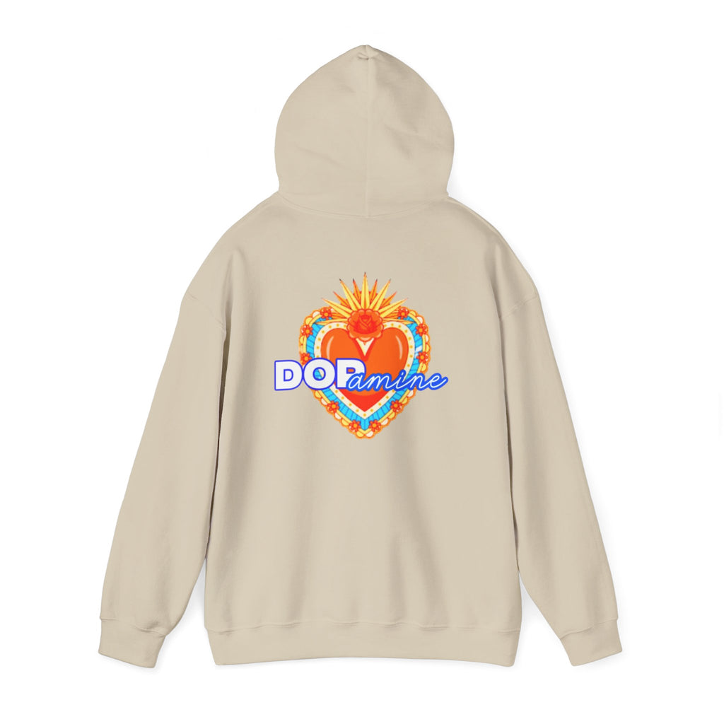 Dopamine Heart Hoodie — Retro Floral Graphic Pullover