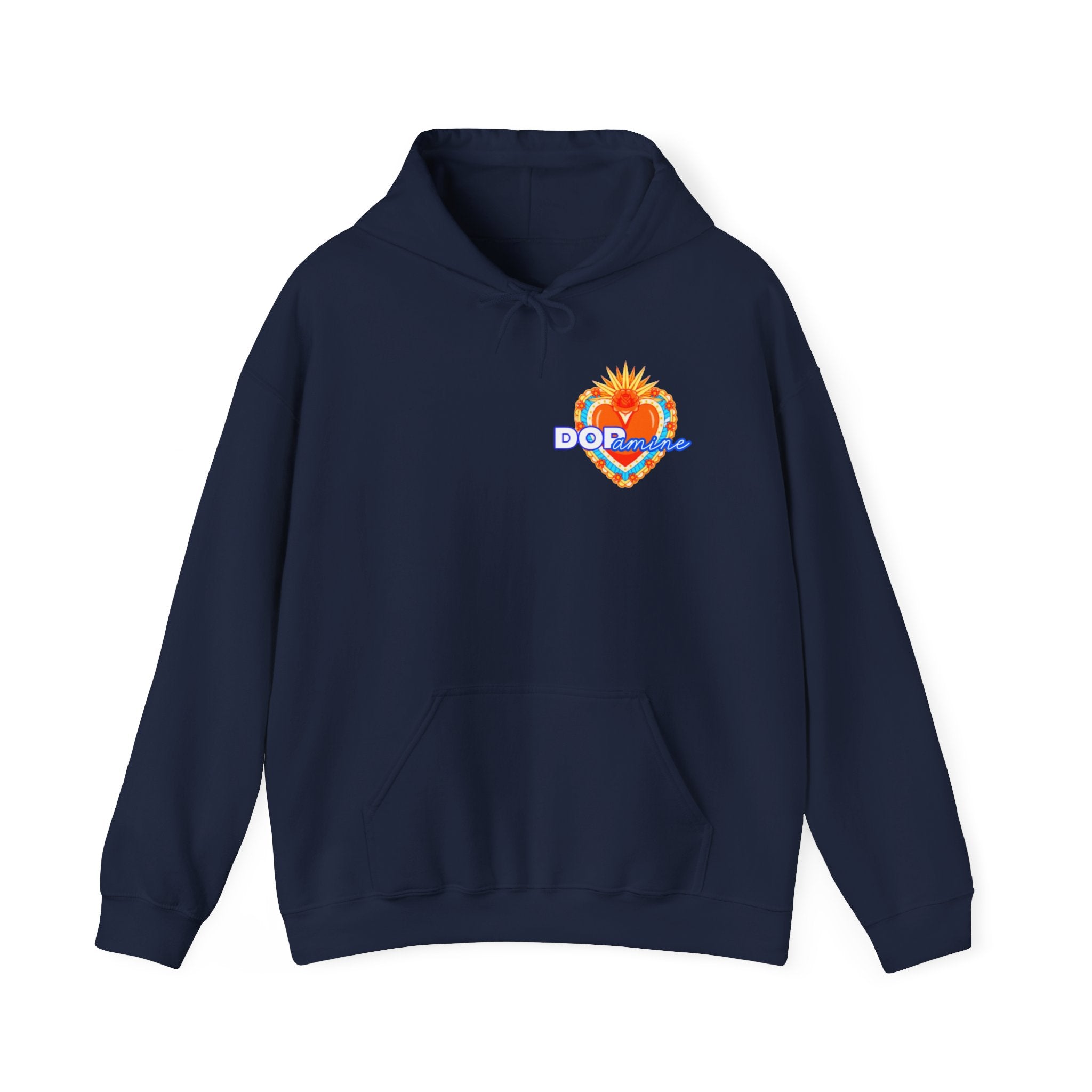 Dopamine Heart Hoodie — Retro Floral Graphic Pullover