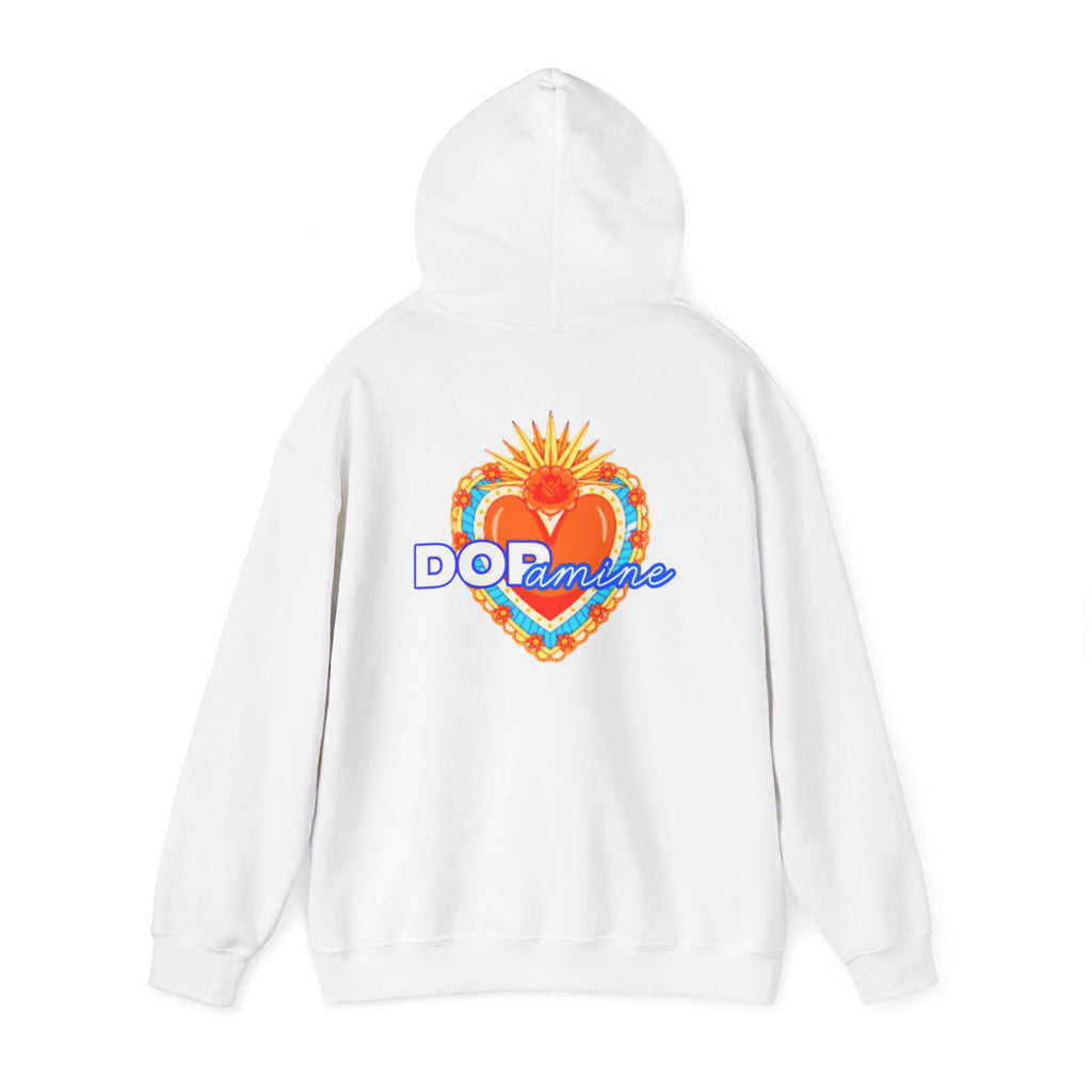 Dopamine Heart Hoodie — Retro Floral Graphic Pullover