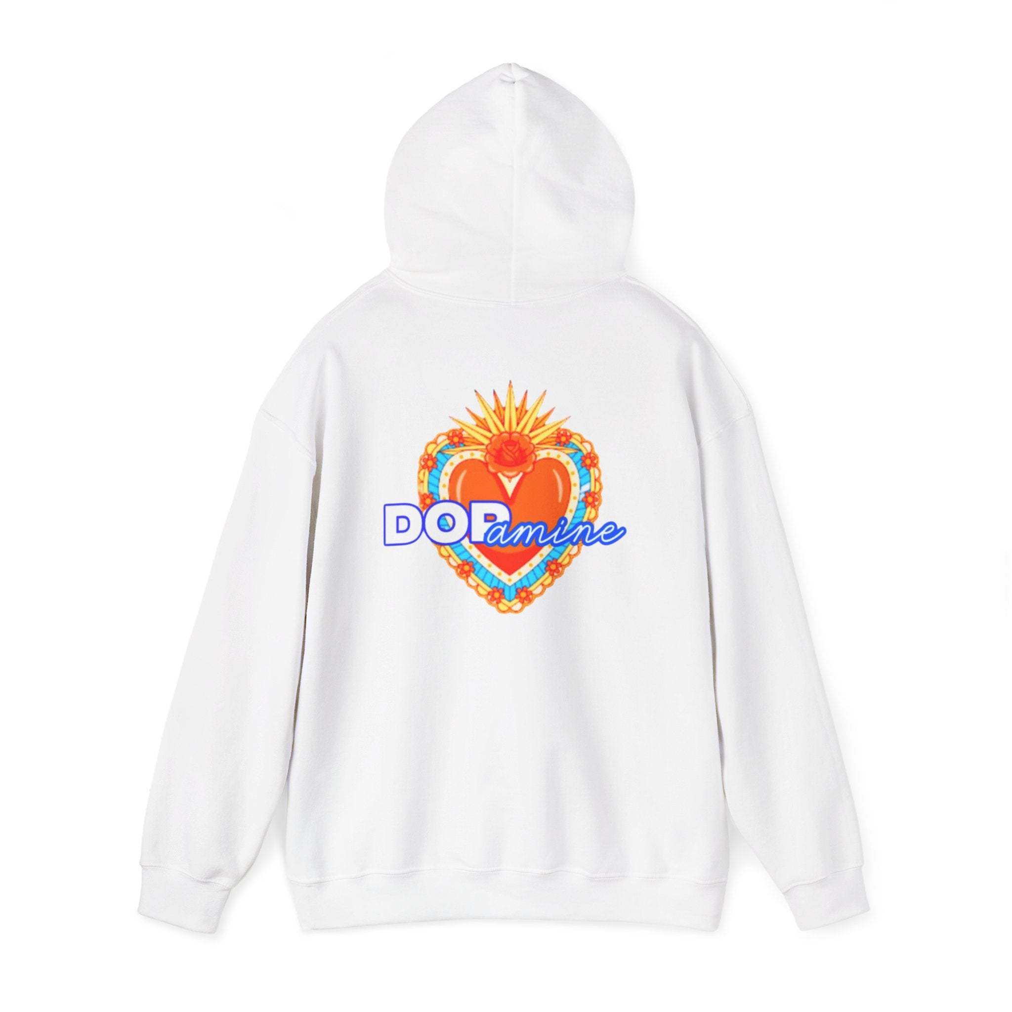 Dopamine Heart Hoodie — Retro Floral Graphic Pullover