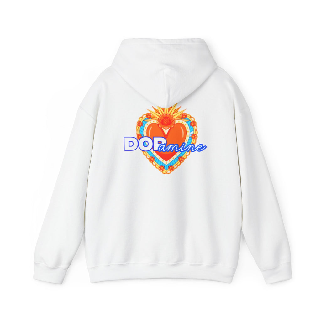 Dopamine Heart Hoodie — Retro Floral Graphic Pullover