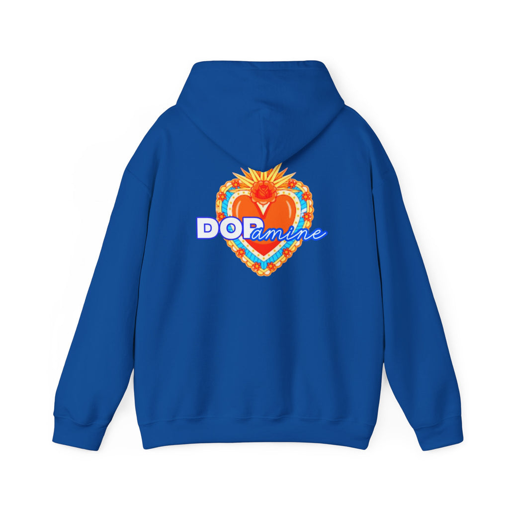 Dopamine Heart Hoodie — Retro Floral Graphic Pullover
