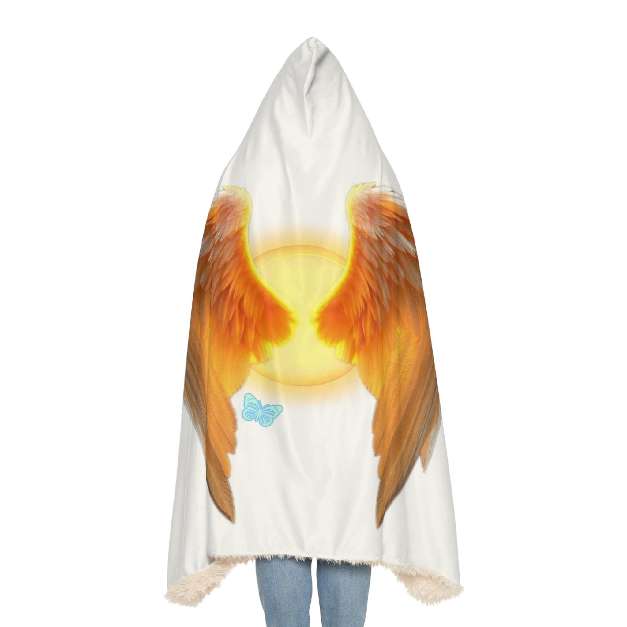 Phoenix-Rising Angel Wings Cozy Throw