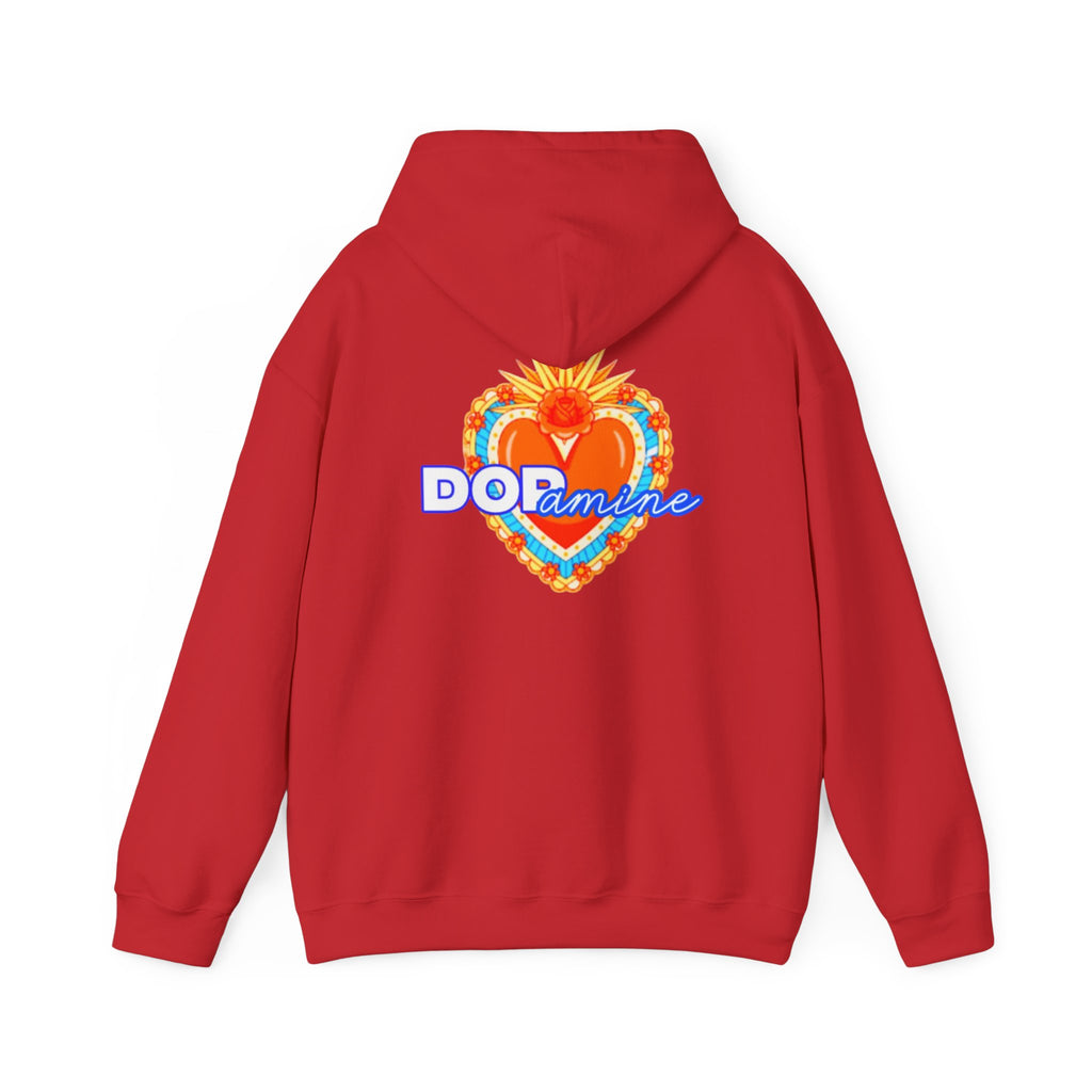 Dopamine Heart Hoodie — Retro Floral Graphic Pullover