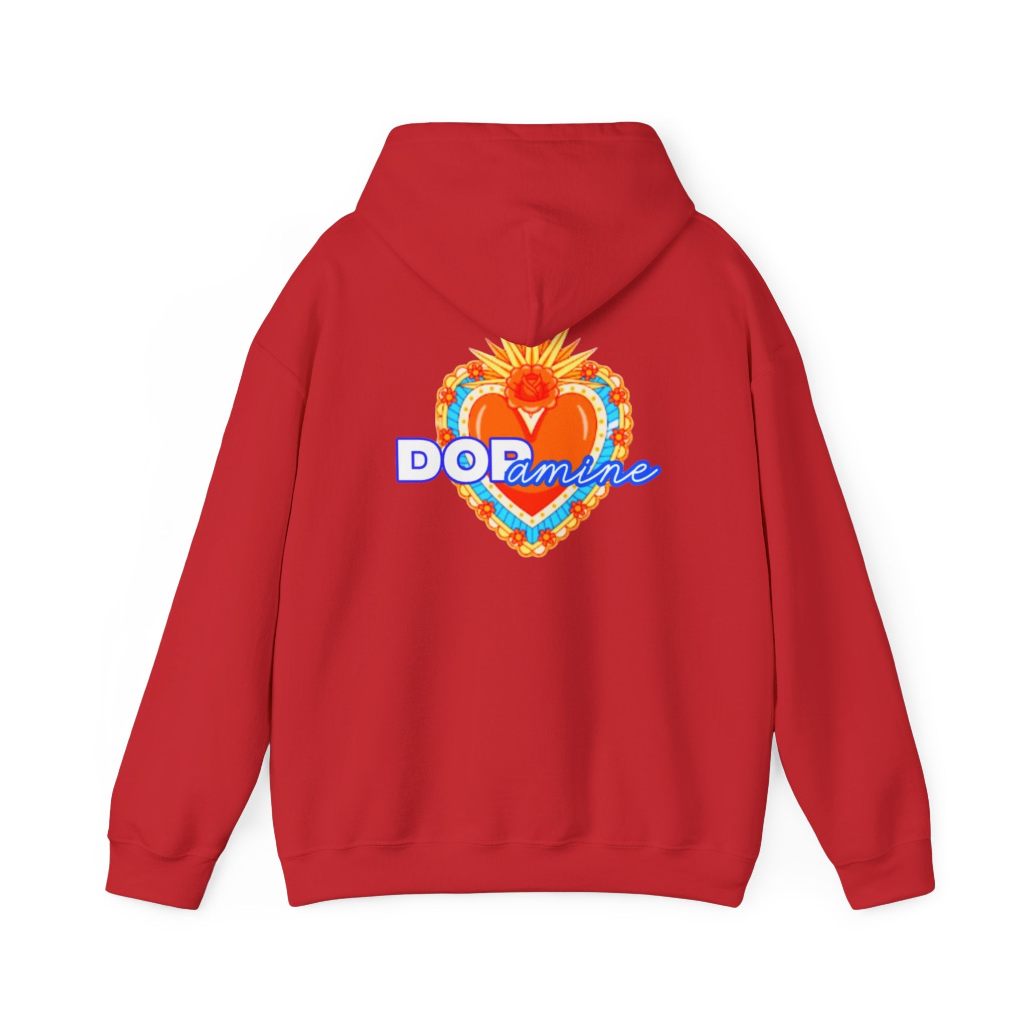 Dopamine Heart Hoodie — Retro Floral Graphic Pullover