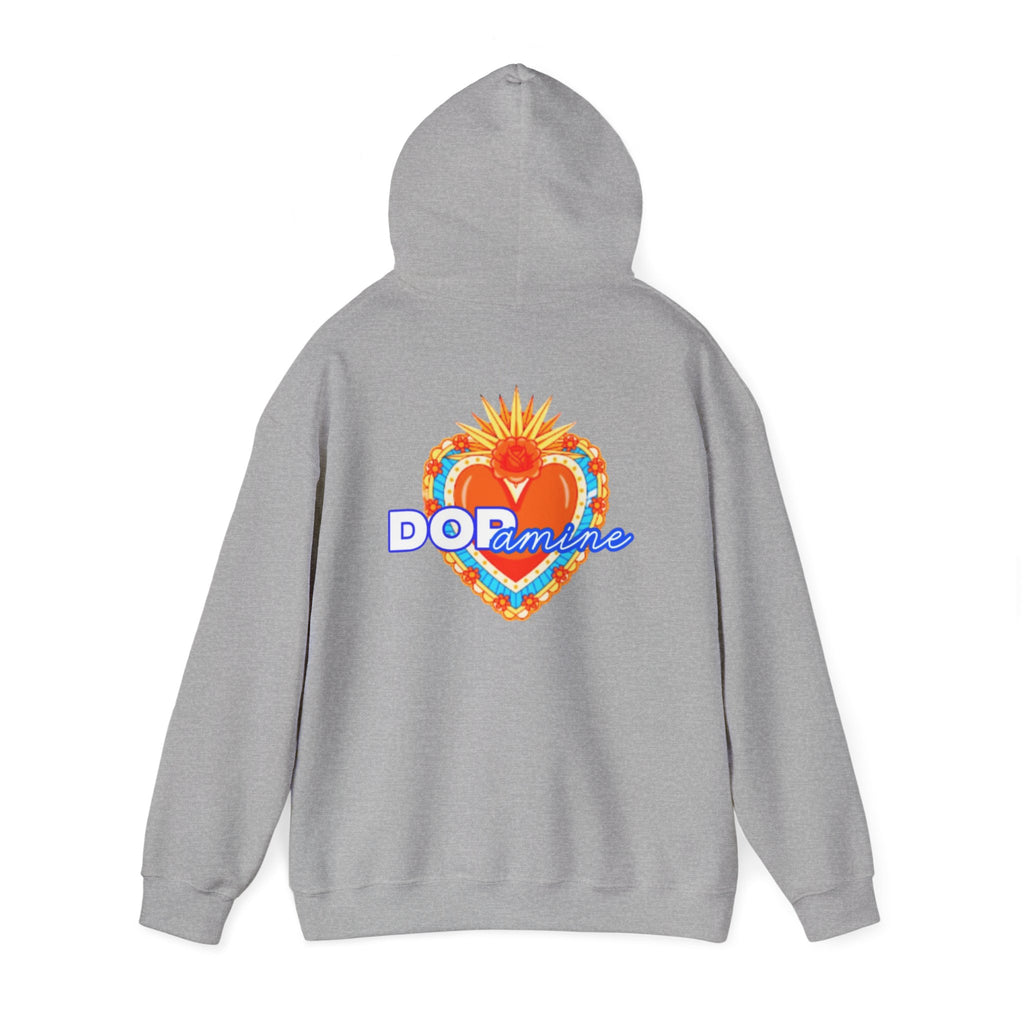 Dopamine Heart Hoodie — Retro Floral Graphic Pullover