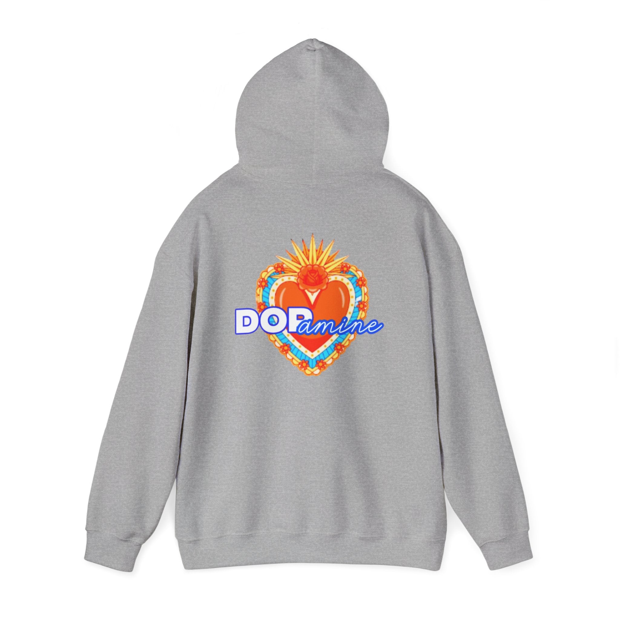 Dopamine Heart Hoodie — Retro Floral Graphic Pullover