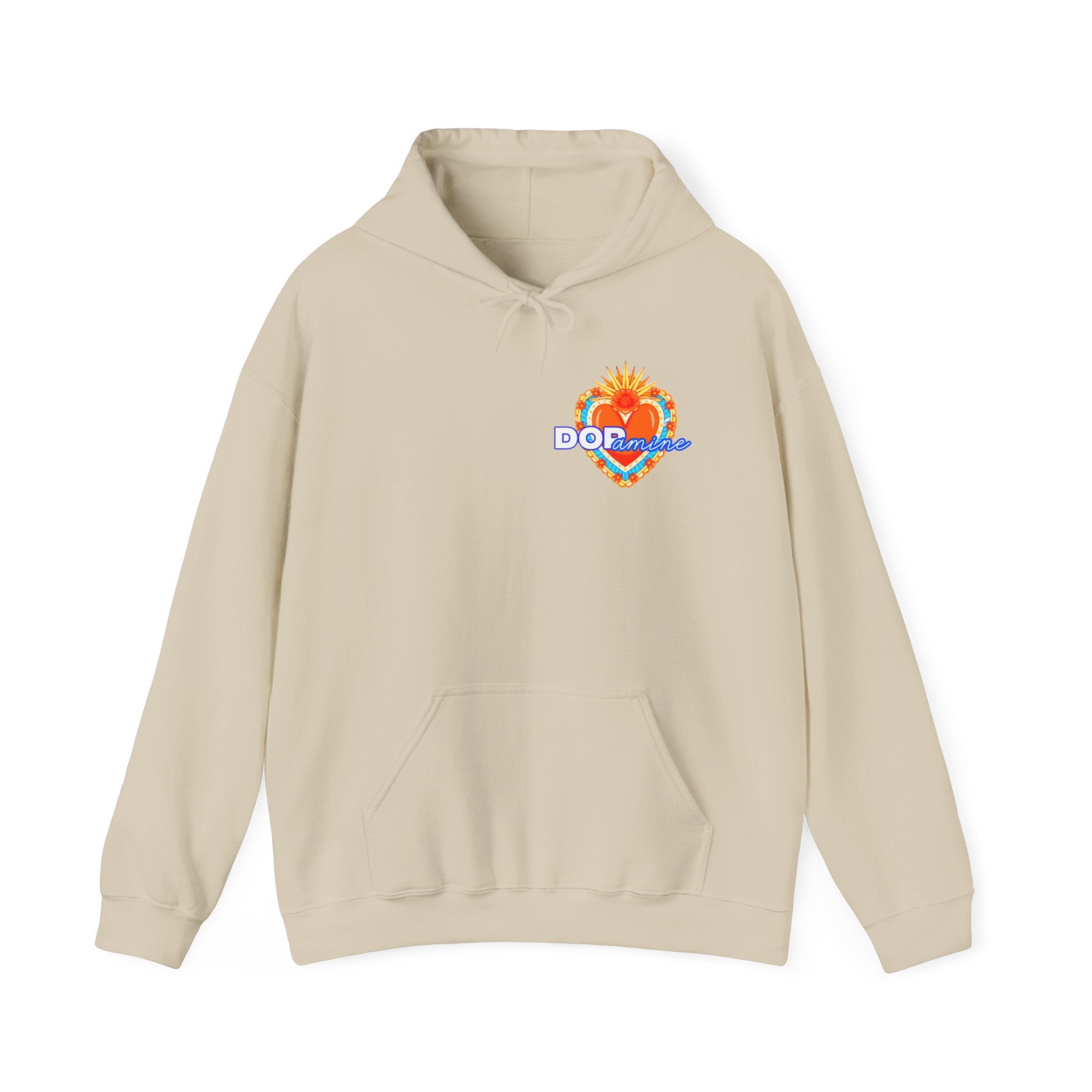 Dopamine Heart Hoodie — Retro Floral Graphic Pullover