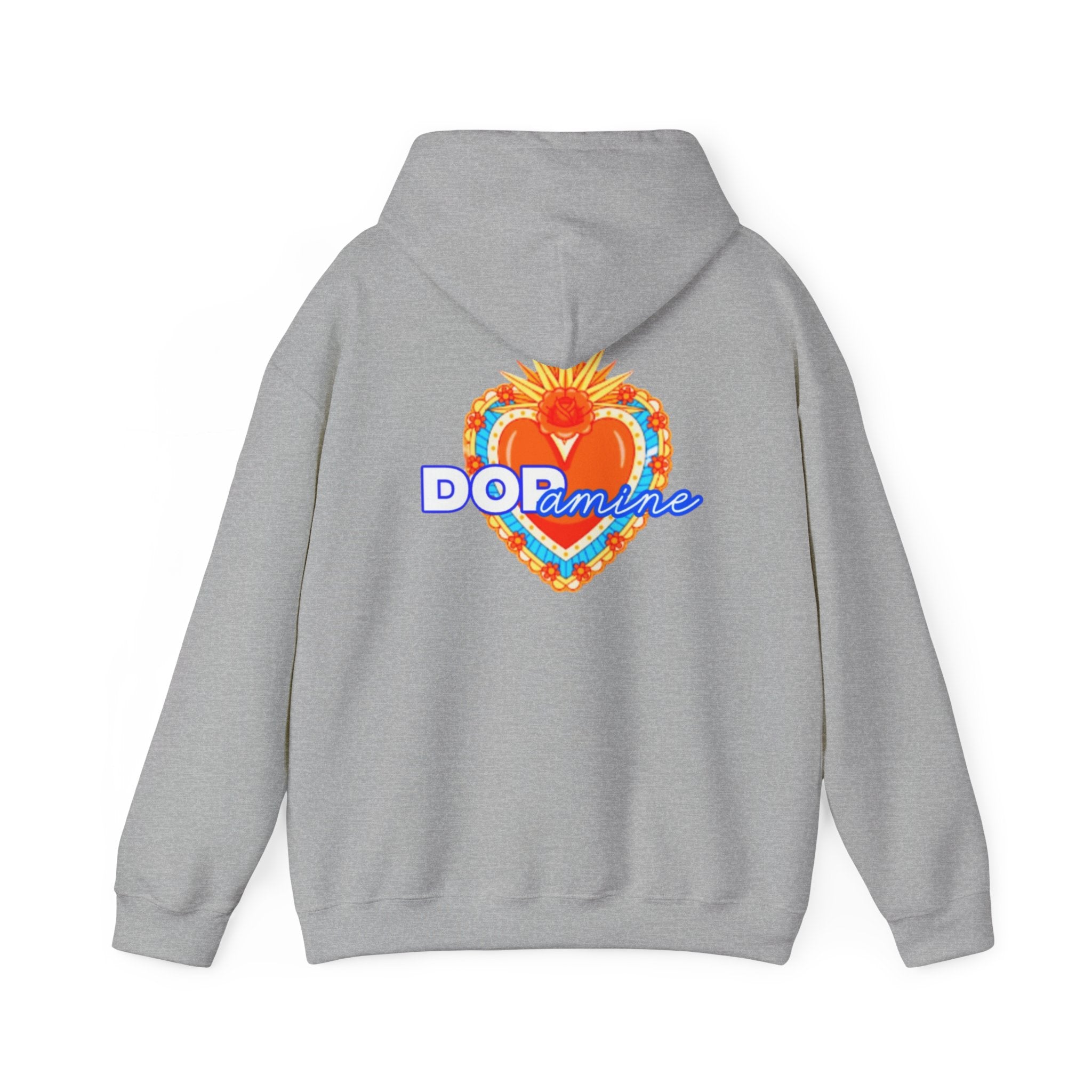 Dopamine Heart Hoodie — Retro Floral Graphic Pullover