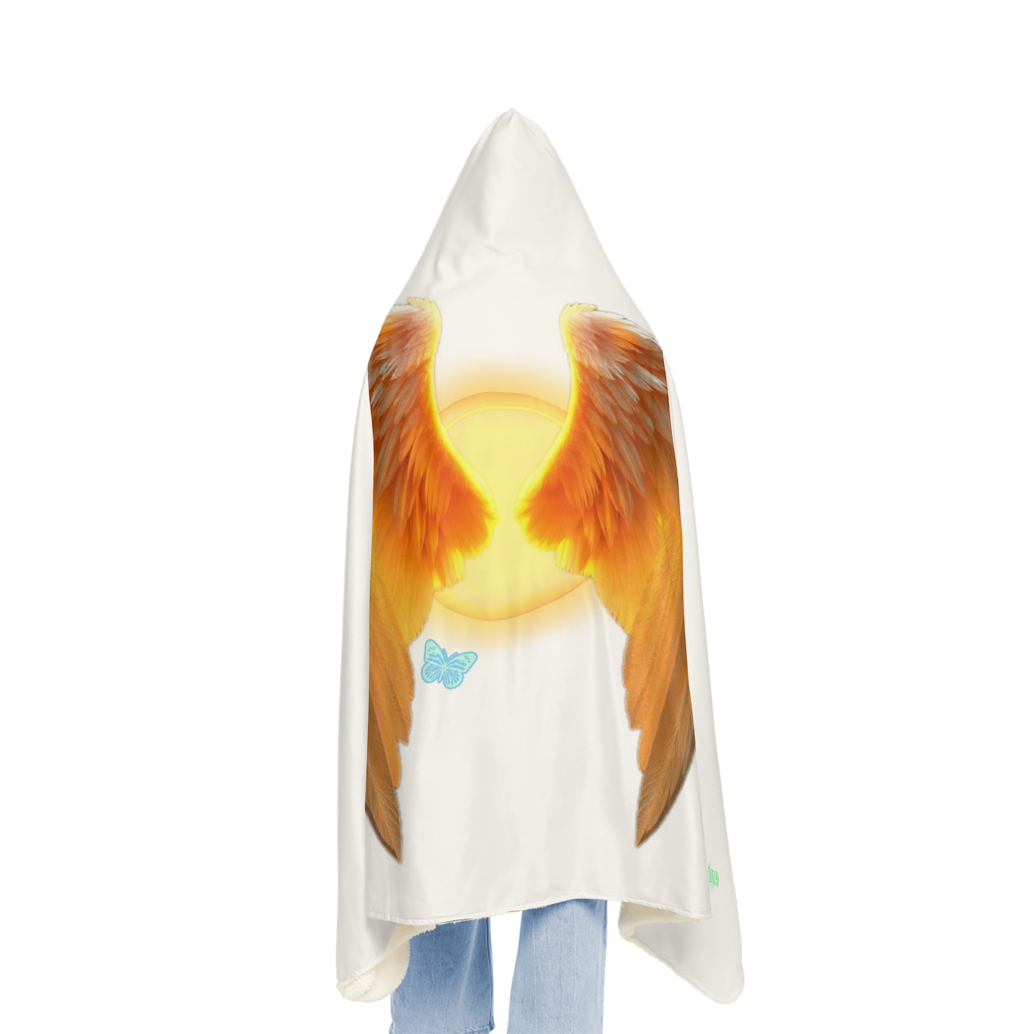 Phoenix-Rising Angel Wings Cozy Throw